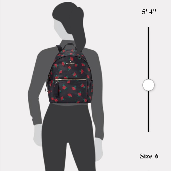 NWT Kate Spade Chelsea Rose Toss Printed Medium Backpack main image 4